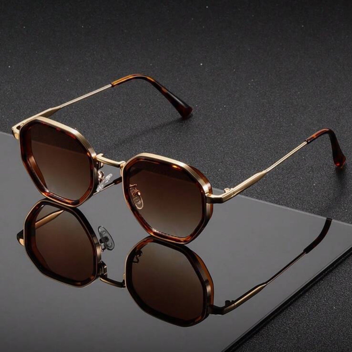 1 คู่ แว่นกันแดดแฟชั่นทรงกลมโล - Men'S Fashion Round Glasses บทวิจารณ์และราคา